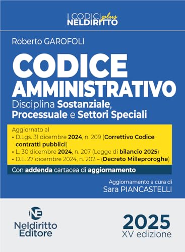 Codice amministrativo normativo plus 2025 (Codici plus) von Neldiritto Editore