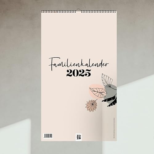 Design Familienkalender 2025 Boho / Scandi: Ein Wandschmuck für Designliebhaber: Der ästhetische und praktische Familienkalender (5 Spalten) von XOXO Arte von Anja Garschhammer // XOXO Arte (Nova MD)