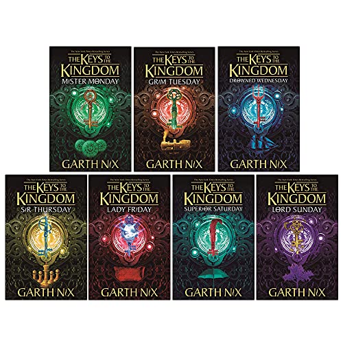 The Keys to the Kingdom Complete Series Books 1 - 7 Collection Set by Garth Nix (Mister Monday, Grim Tuesday, Drowned Wednesday, Sir Thursday, Lady Friday, Superior Saturday & Lord Sunday)