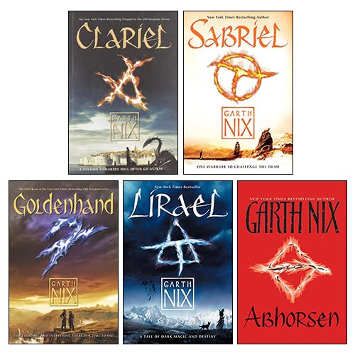 The Old Kingdom Series Books (1-5) Collection Set By Garth Nix (Sabriel, Lirael, Abhorsen, Clariel & Goldenhand)
