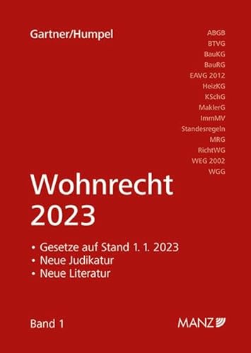 Wohnrecht 2023 von MANZ Verlag Wien
