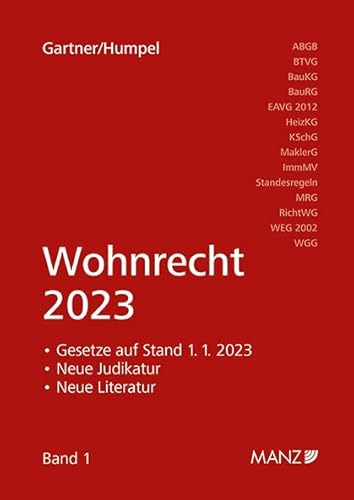 Wohnrecht 2023 von MANZ Verlag Wien