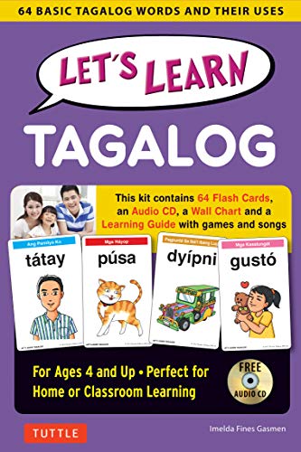 Let's Learn Tagalog: A Fun Guide for Children's Language Learning (Flash Cards, Audio, Games & Songs, Learning Guide and Wall Chart)