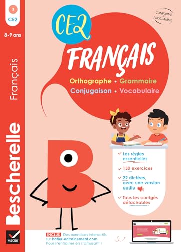 Bescherelle - Mon cahier d'entraînement en Français CE2 - 8 ans: orthographe, grammaire, conjugaison & vocabulaire von HATIER