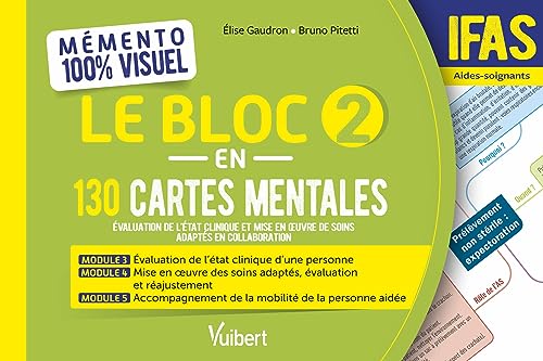 Mémento 100% visuel - Le Bloc 2 en 130 cartes mentales - IFAS: Evaluation de l’état clinique et mise en oeuvre de soins adaptés en collaboration von VUIBERT