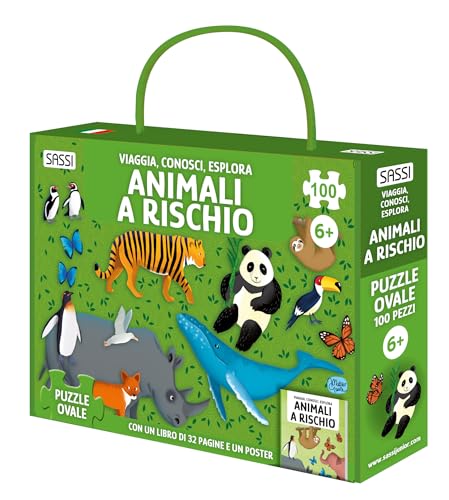 Animali a rischio. Viaggia, conosci, esplora. Con puzzle. Con Poster (Sassi junior) von Sassi