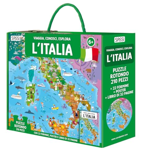 L'Italia. Viaggia, conosci, esplora. Ediz. a colori. Con 22 formine. Con puzzle rotondo. Con Poster (Sassi junior) von Sassi