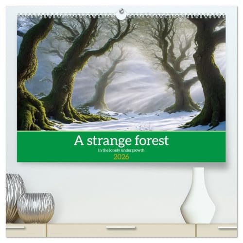 A strange forest In the lonely undergrowth (High Quality Premium Wall Calendar 2026 DIN A2 landscape),CALVENDO 12 Month Wall Calendar: Images of an imaginary forest von Calvendo