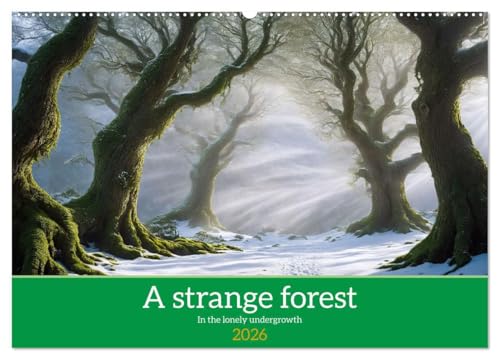 A strange forest In the lonely undergrowth (Wall Calendar 2026 DIN A2 landscape), CALVENDO 12 Month Wall Calendar: Images of an imaginary forest von Calvendo