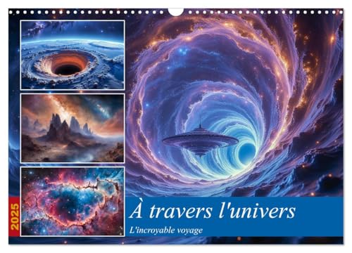 À travers l'univers-L'incroyable voyage (Calendrier mural 2025 DIN A3 horizontal), CALVENDO calendrier mensuel von CALVENDO