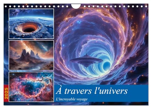 À travers l'univers-L'incroyable voyage (Calendrier mural 2025 DIN A4 horizontal), CALVENDO calendrier mensuel von CALVENDO