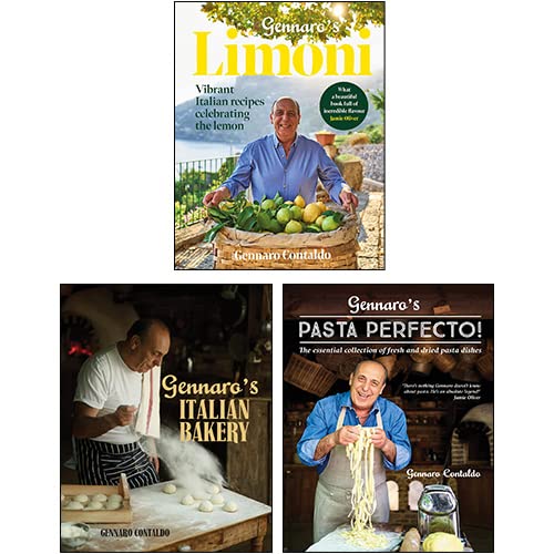 Gennaro Contaldo 3 Books Collection Set (Gennaro's Limoni, Gennaro's Italian Bakery, Gennaro’s Pasta Perfecto)
