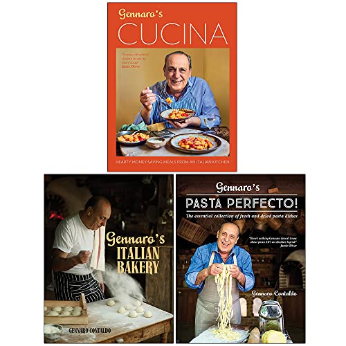 Gennaro Contaldo Collection 3 Books Set (Gennaro's Cucina, Gennaro's Italian Bakery, Gennaro’s Pasta Perfecto)