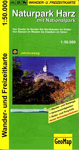 Naturpark Harz mit Nationalpark 1:50.000: Wander- und Freizeitkarte