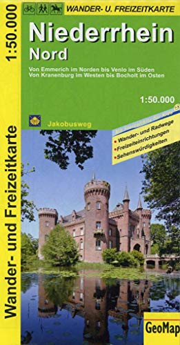 Niederrhein Nord Wander- und Freizeitkarte: 1:50.000: Von Emmerich im Norden bis Venlo im Süden. Von Kranenburg im Westen bis Bocholt im Osten (Geo Map)