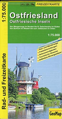 Ostfriesland Ostfriesische Inseln 1:75.000 Rad- und Freizeitkarte: 1:75.000 (Geo Map)