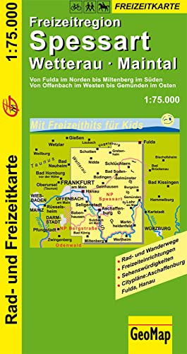 Spessart, Wetterau, Maintal Rad- und Freizeitkarte: 1:75.000 (Geo Map) von Barthel Dr.