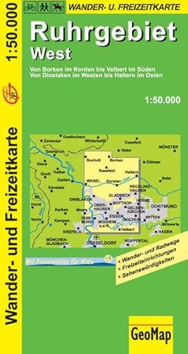 Ruhrgebiet West Wander- und Freizeitkarte: 1:50.000 (Geo Map)