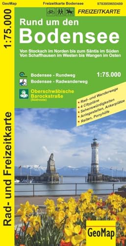 Rund um den Bodensee Rad- und Freizeitkarte: 1:75.000 (Geo Map)