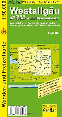 Wanderkarte Westallgäu 1:50 000 (Geo Map)