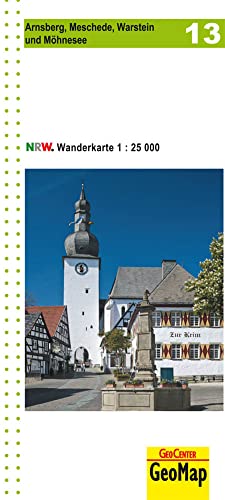 Arnsberg, Meschede, Warstein und Möhnsee Blatt 13, topographische Wanderkarte NRW: 1:25.000 (Geo Map)