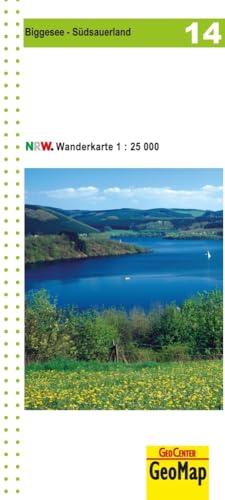 Biggesee - Südsauerland Blatt 14, topographische Wanderkarte NRW: 1:25.000