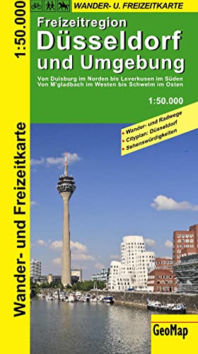 Düsseldorf und Umgebung Wander- und Freizeitkarte 1:50.000: Von Duisburg im Norden bis Leverkusen im Süden. Von M'gladbach im Westen bis Schwelm im ... Cityplan Düsseldorf, Sehenswürdigkeiten