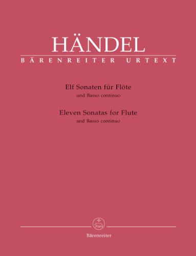 Elf Sonaten für Flöte und Basso continuo. Spielpartitur, Stimmensatz, Urtextausgabe, Sammelband. Continuo-Aussetzung von Max Schneider. BÄRENREITER URTEXT