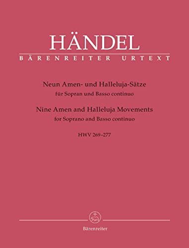 Neun Amen- und Halleluja-Sätze für Sopran und Basso continuo