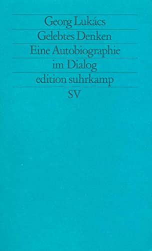 Gelebtes Denken: Eine Autobiographie im Dialog (edition suhrkamp) von Suhrkamp Verlag