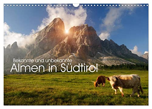 Bekannte und unbekannte Almen in Südtirol (Wandkalender 2024 DIN A3 quer), CALVENDO Monatskalender von CALVENDO