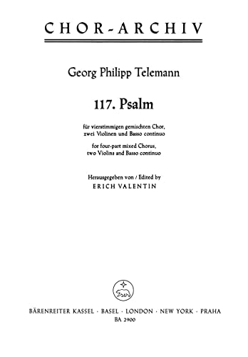 BARENREITER TELEMANN G.P. - LAUDATE JEHOVAM, AUF! LOBET DEN HERREN - GEMISCHTER CHOR, STREICHER, BASSO CONTINUO