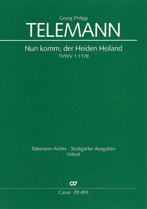 Telemann: Nun komm, der Heiden Heiland (TVWV 1:1178). Partitur