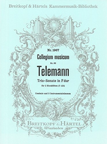 Triosonate F-dur - Ausgabe für 2 Altblockflöten und Bc (KM 1967): Stimmensatz