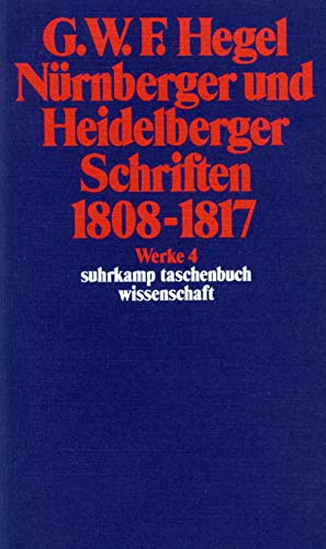 Nürnberger und Heidelberger Schriften 1808-1817: BD 4