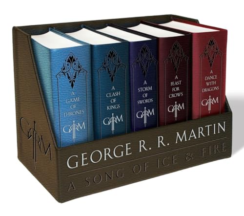 George R. R. Martin's A Game of Thrones Leather-Cloth Boxed Set (Song of Ice and Fire Series): A Game of Thrones, A Clash of Kings, A Storm of Swords, ... A Dance with Dragons (A Song of Ice and Fire)