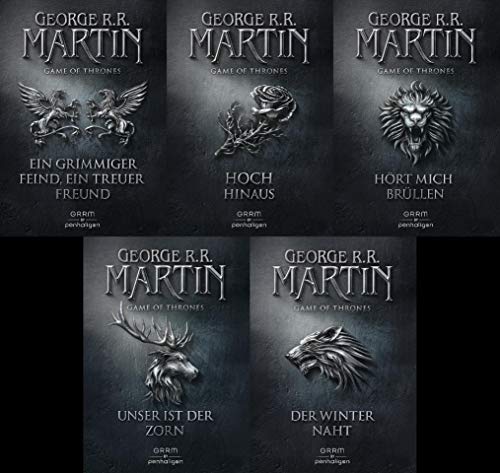 Die Game of Thrones-Serie Band 1-5 plus 1 exklusive Landkarte