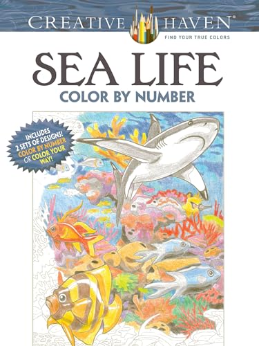 Creative Haven Sea Life Color by Number Coloring Book