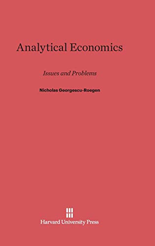 Analytical Economics: Issues and Problems