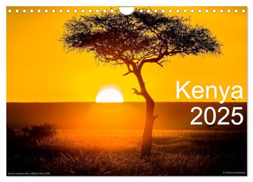 Kenya 2025 / UK-Version (Wall Calendar 2025 DIN A4 landscape), CALVENDO 12 Month Wall Calendar: Animals and landscapes of Kenya, Afrika von Calvendo