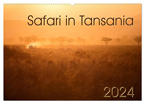 Safari in Tansania (Wandkalender 2024 DIN A2 quer), CALVENDO Monatskalender