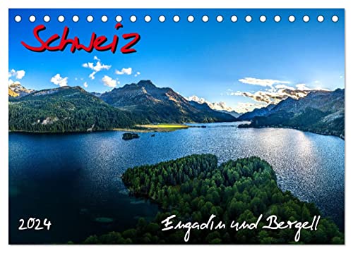 Schweiz - Engadin und Bergell (Tischkalender 2024 DIN A5 quer), CALVENDO Monatskalender von CALVENDO