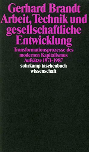 Arbeit, Technik und gesellschaftliche Entwicklung: Transformationsprozesse des modernen Kapitalismus. Aufsätze 1971–1987 (suhrkamp taschenbuch wissenschaft)