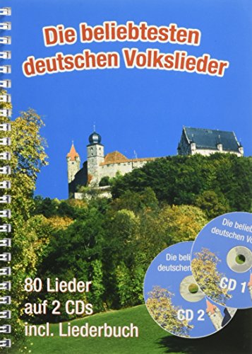 Die beliebtesten deutschen Volkslieder (A5 mit CDs): Auf den CDs: 80 der schönsten deutschen Volkslieder - zum Hören, Singen, Mitsingen und Musizieren für Gitarre, Keyboard, Klavier, Akkordeon ...