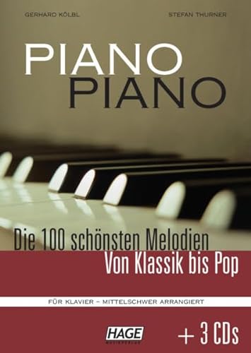 Piano Piano mittelschwer. Notenbuch mit 3 CDs