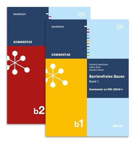 Barrierefreies Bauen: Kommentare zu DIN 18040-1 und -2 Paket: Band 1 + Band 2 (DIN Media Kommentar)