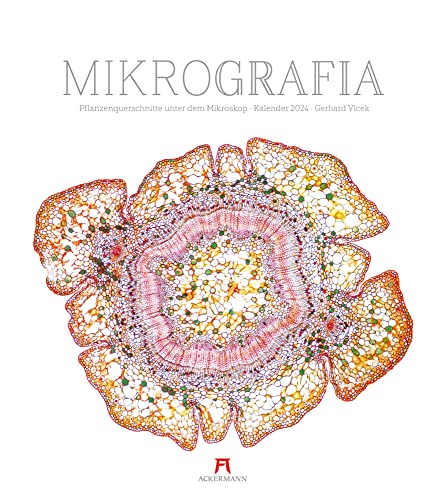MikroGrafia - Gerhard Vlcek Kalender 2024, Wandkalender im Hochformat (48 x 54 cm) - Mikroskopfotografie von Pflanzenquerschnitten, Lifestyle von Ackermann Kunstverlag