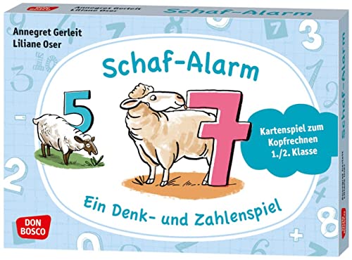 Schafalarm. Ein Denk- und Zahlenspiel: Kartenspiel zum Kopfrechnen. Spielen und dabei Rechnen lernen. Mathe üben mit Spaß für Kinder in Klasse 1–2. ... (Lernspiele für Grundschüler) von Don Bosco