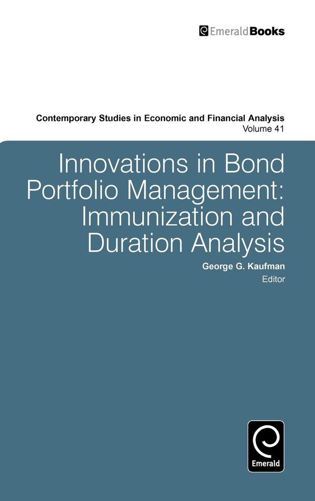 Innovations in Bond Portfolio Management von Emerald Group Publishing Limited