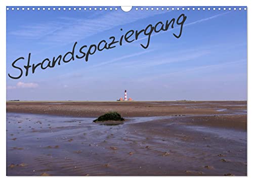 Strandspaziergang/Geburtstagskalender (Wandkalender 2025 DIN A3 quer), CALVENDO Monatskalender